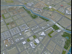 Chifeng Inner city Mongolia China 35km Modelo 3D