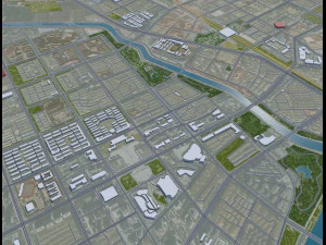 Chifeng Inner city Mongolia China 35km 3D Model