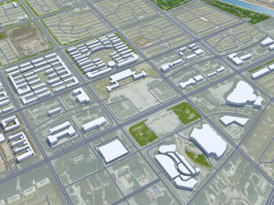 Chifeng Inner city Mongolia China 35km Modelo 3D