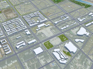 Chifeng Inner city Mongolia China 35km 3D Model