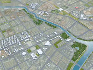 Chifeng Inner city Mongolia China 35km Modelo 3D