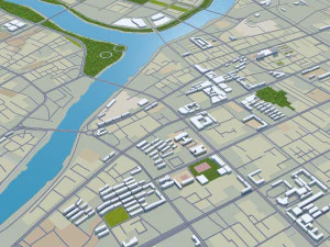Chifeng Inner city Mongolia China 35km 3D Model