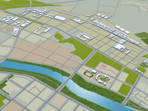 Chifeng Inner city Mongolia China 35km 3D Model