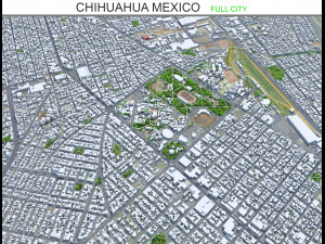 Chihuahua city Mexico 30km 3Dモデル