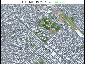 Chihuahua-Stadt Mexiko 30 km 3D Modell