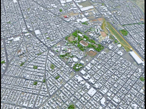Chihuahua city Mexico 30km 3D Model