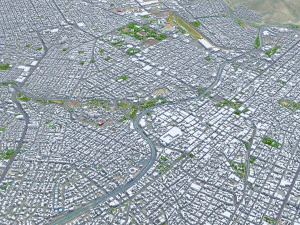 Chihuahua city Mexico 30km 3D Model