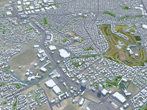 Chihuahua city Mexico 30km 3Dモデル