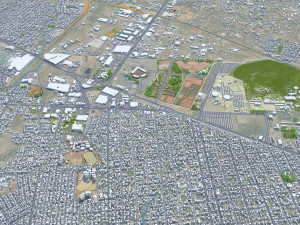 Chihuahua city Mexico 30km 3Dモデル