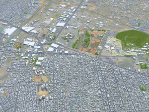 Chihuahua city Mexico 30km 3D Model