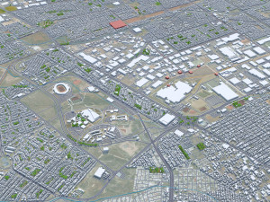 Chihuahua city Mexico 30km 3Dモデル