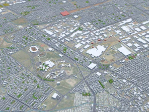 Chihuahua city Mexico 30km 3D Model