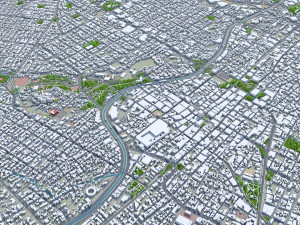 Chihuahua city Mexico 30km 3Dモデル