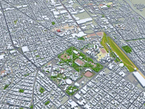 Chihuahua city Mexico 30km 3D Model