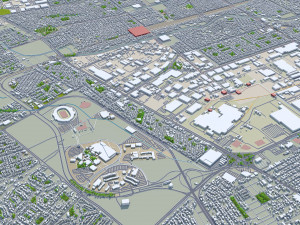 Chihuahua city Mexico 30km 3Dモデル