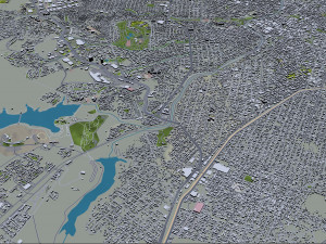 Chihuahua city Mexico 30km 3Dモデル