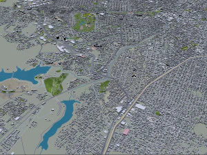 Chihuahua city Mexico 30km 3D Model