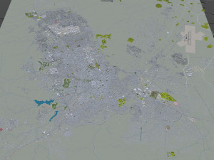 Chihuahua city Mexico 30km 3Dモデル