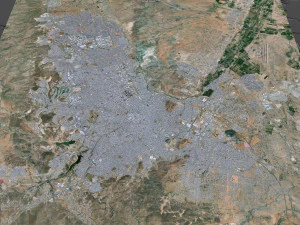 Chihuahua city Mexico 30km 3D Model