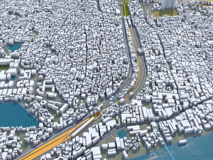 Chittagong city Bangladesh 30km 3D Modell