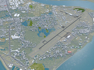 Chittagong city Bangladesh 30km 3D Modell