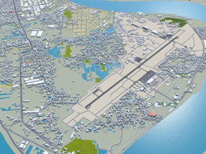 Chittagong city Bangladesh 30km 3D Modell