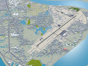 Chittagong city Bangladesh 30km 3D Model