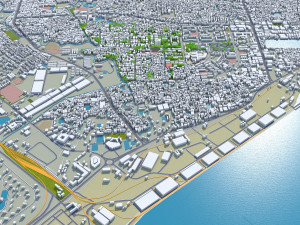 Chittagong city Bangladesh 30km 3D Modell