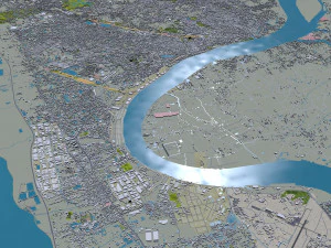 Chittagong city Bangladesh 30km 3D Model