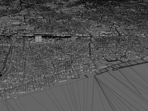Chittagong city Bangladesh 30km 3D Modell