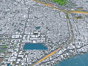 Chittagong city Bangladesh 30km 3D Model