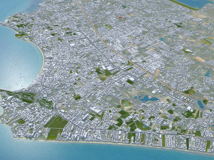 Chon city Buri Thailand 120km 3D Model