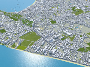 Chon city Buri Thailand 120km 3D Model
