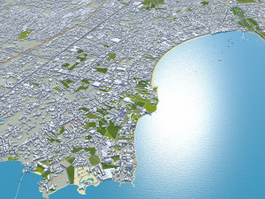 Chon city Buri Thailand 120km 3D Model