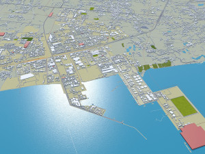 Chon city Buri Thailand 120km 3D Model
