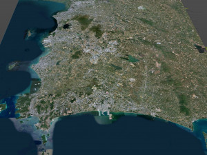 Chon city Buri Thailand 120km 3D Model