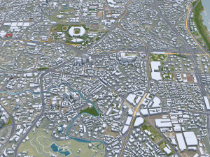 Chongqing city China 50km Modelo 3D