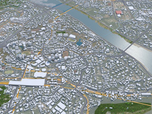 Chongqing city China 50km Modelo 3D
