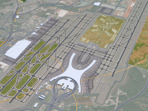 Chongqing city China 50km Modelo 3D