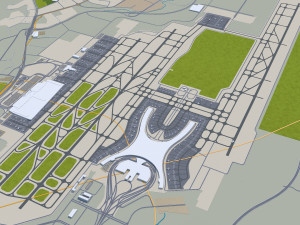 Chongqing city China 50km Modelo 3D