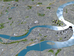Chongqing city China 50km Modelo 3D