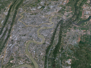 Chongqing city China 50km Modelo 3D
