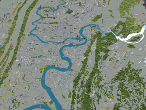 Chongqing city China 50km Modelo 3D