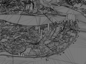 Chongqing city China 50km Modelo 3D