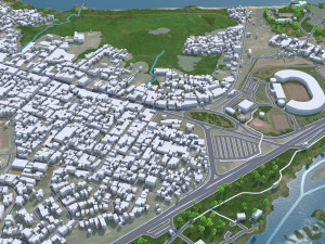 Ciudad Guayana city Bolvar Venezuela 30km Model 3D