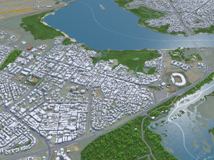 Ciudad Guayana city Bolvar Venezuela 30km Model 3D