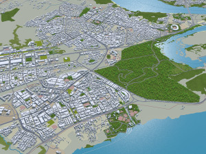 Ciudad Guayana city Bolvar Venezuela 30km Model 3D