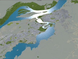 Ciudad Guayana city Bolvar Venezuela 30km Model 3D