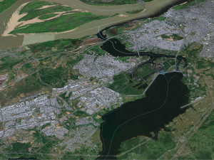 Ciudad Guayana city Bolvar Venezuela 30km Model 3D