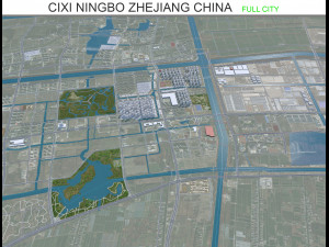 Cixi Ningbo city Zhejiang China 70km 3D Model